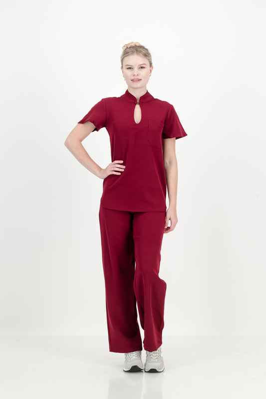 Women's Kyoto High Waist Set - Merlot Red