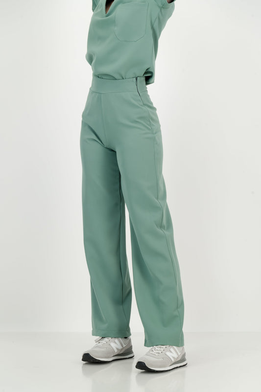 Women's Kyoto High Waist Trousers - Sage Green